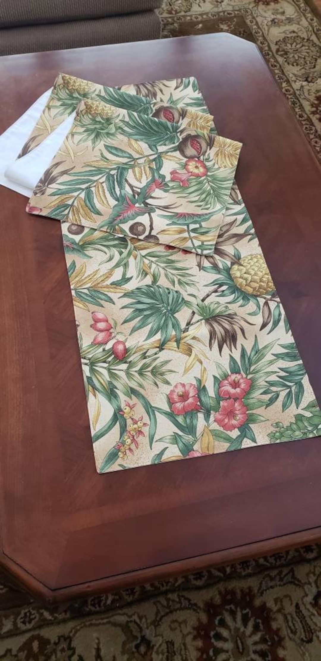 Upcycled Table Runner. Repurposed Table Runner, Recycled Table Runner