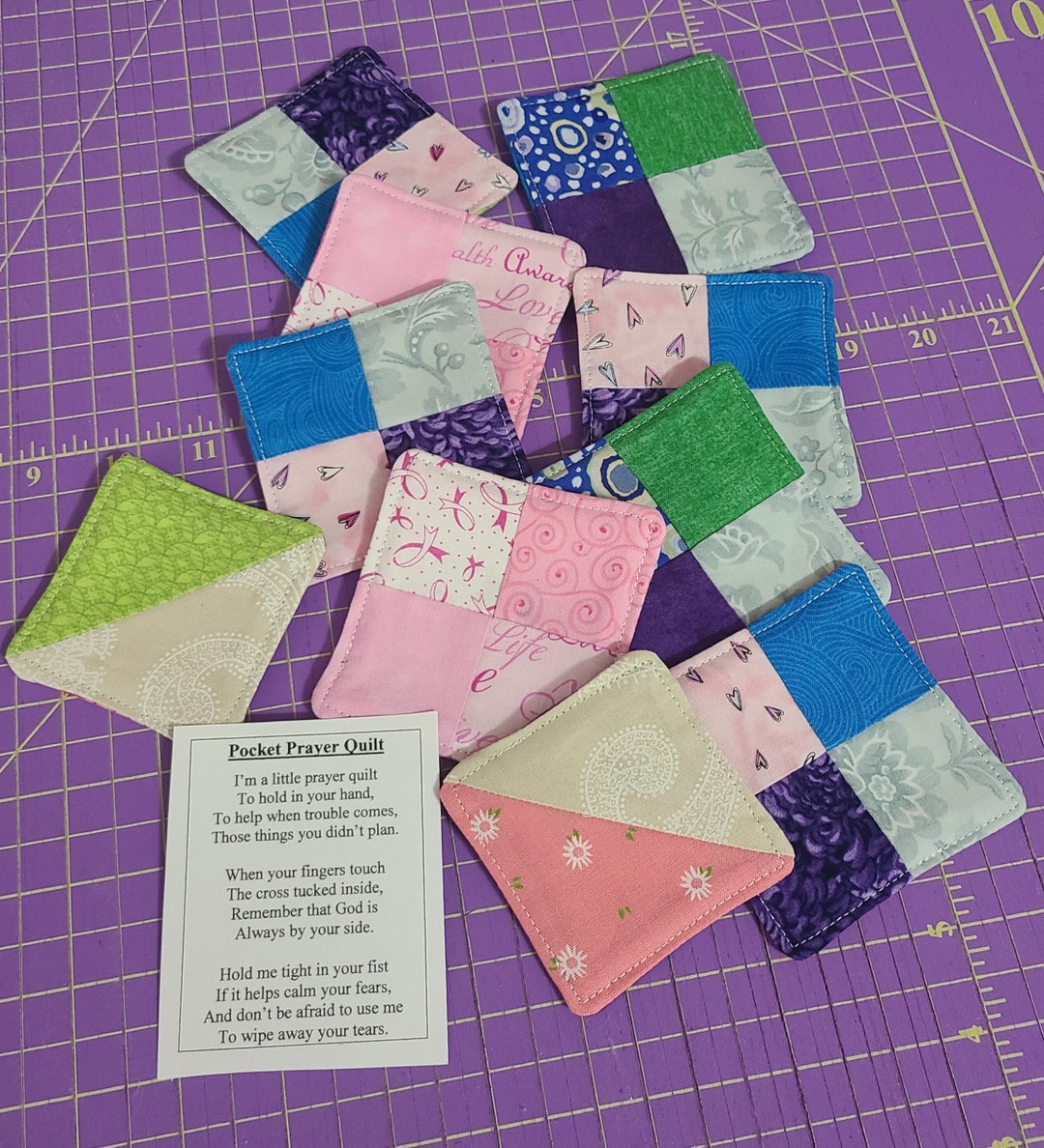 Set of 2 Pocket Quilts, Prayer Quilts, Comfort Quilts Etsy