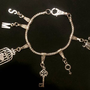 A10 - I Love Caged Locked Male Cocks Charm  Anklet or Bracelet Hotwife Keyholder