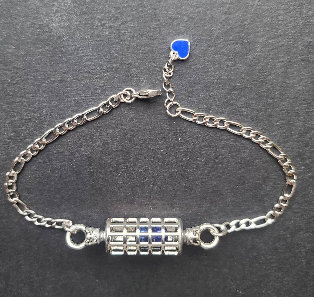 B03 Caged BLUE BALLS Bracelet or Anklet, Keychain. Chastity, Hotwife ...