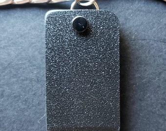 N060M- The Male Keyholder Hidden  Chastity Key Necklace Black Pebble Grain Case BDSM Gay
