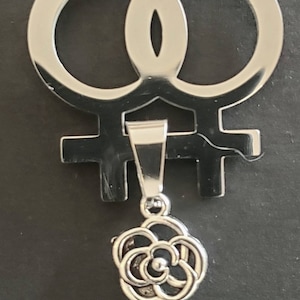 NO9 - Two Women Locked Sub, Locked Male , Locked female or Cuffed Necklace,,, Lesbian Femdom FFM Cuckold Hotwife