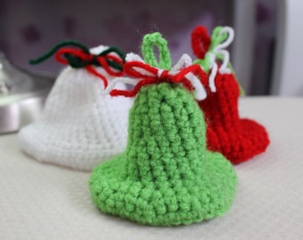 Virkade Jingle Bells med rosett