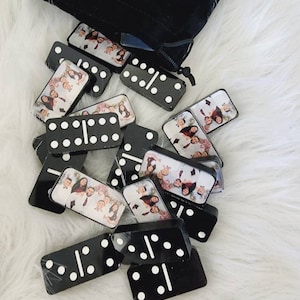 Personalized Dominoes family photos custom Dominoes, custom handmade domino sets, personalized Domino set