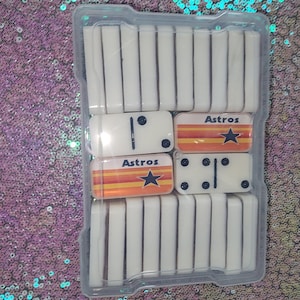Personalized Sport logo Domino Set: Custom Sports Photo, Handmade Houston
