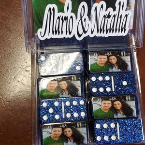 Personalized Dominoes family photos custom Dominoes, custom handmade domino sets, personalized Domino set