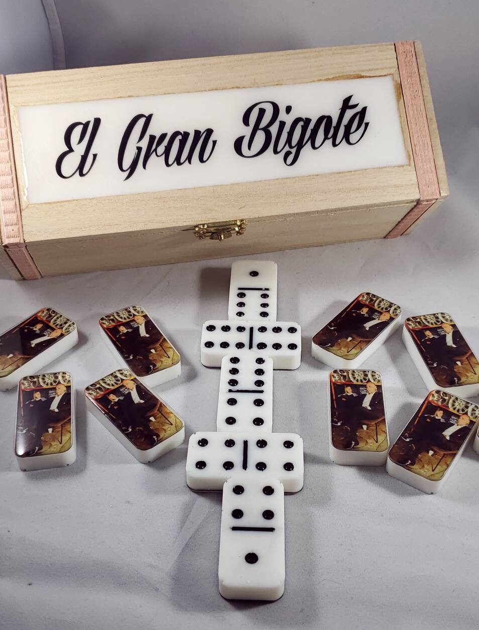 Petit Plateau Diptyque Domino - Porcelaine Noir Et Blanc - Décoration - Très Bon état