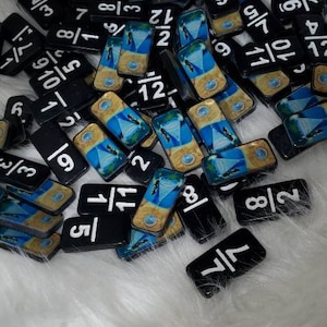 Personalized double 9  Dominoes family photos custom domino sets, custom handmade domino sets