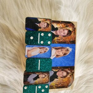 Personalized Dominoes family photos custom Dominoes, custom handmade domino sets, personalized Domino set