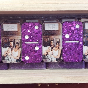 Personalized Dominoes family photos custom Dominoes, custom handmade domino sets, personalized Domino set