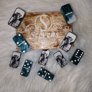 Personalized Dominoes family photos custom Dominoes, custom handmade domino sets, personalized Domino set