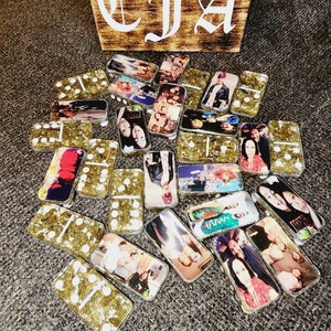 Personalized Multi Photo Dominoes: Handmade Domino Set