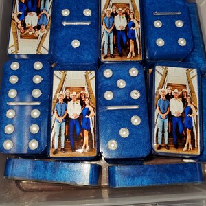 Personalized Dominoes family photos custom Dominoes, custom handmade domino sets, personalized Domino set