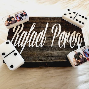 Personalized Dominoes family photos custom Dominoes, custom handmade domino sets, personalized Domino set