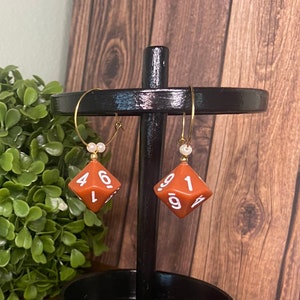 Dice Earrings | Dice Jewelry | Dnd Earrings | D20 Earrings | Nerd Jewelry | Dungeons and Dragons | Gamer Jewelry | D10 Dice Earring Pair