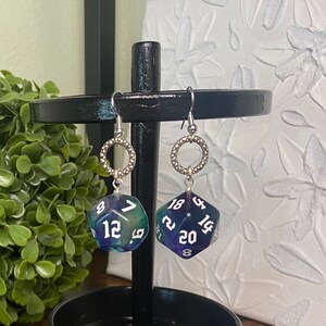 Dice Earrings | Dice Jewelry | Dnd Earrings | D20 Earrings | Nerd Jewelry | Dungeons and Dragons | Gamer Jewelry | D20 D12 Dice Earring