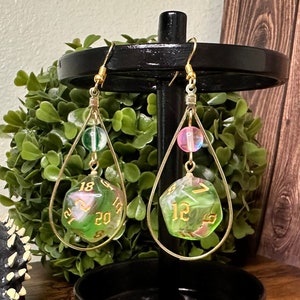 Dice Earrings | Dice Jewelry | Dnd Earrings | D20 Earrings | Nerd Jewelry | Dungeons and Dragons | Gamer Jewelry | D20 D12 Dice Earring