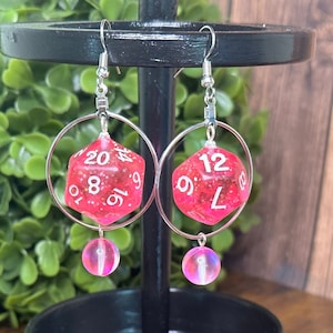 Dice Earrings | Dice Jewelry | Dnd Earrings | D20 Earrings | Nerd Jewelry | Dungeons and Dragons | Gamer Jewelry | D20 D12 Dice Earring