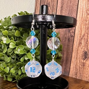 Dice Earrings | Dice Jewelry | Dnd Earrings | D20 Earrings | Nerd Jewelry | Dungeons and Dragons | Gamer Jewelry | D20 D12 Dice Earring