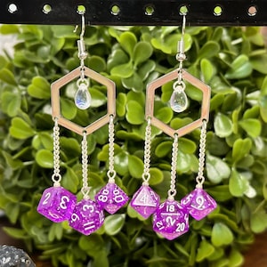 Dice Earrings | Dice Jewelry | Dnd Earrings | D20 Earrings | Nerd Jewelry | Dungeons and Dragons | Gamer Jewelry | Mini Dice Earring