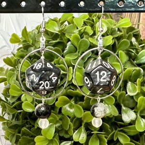 Dice Earrings | Dice Jewelry | Dnd Earrings | D20 Earrings | Nerd Jewelry | Dungeons and Dragons | Gamer Jewelry | D20 D12 Dice Earring