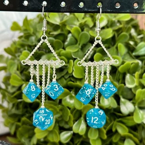 Dice Earrings | Dice Jewelry | Dnd Earrings | D20 Earrings | Nerd Jewelry | Dungeons and Dragons | Gamer Jewelry | Mini Dice Earring