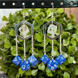 Dice Earrings | Dice Jewelry | Dnd Earrings | D20 Earrings | Nerd Jewelry | Dungeons and Dragons | Gamer Jewelry | Mini Dice Earring