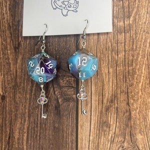 Dice Earrings | Dice Jewelry | Dnd Earrings | D20 Earrings | Nerd Jewelry | Dungeons and Dragons | Gamer Jewelry | D20 D12 Dice Earring
