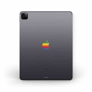 80s' Retro Apple Rainbow Logo Sticker Decals iPad Pro 12.9" 11" 9.7" 10.5" iPad 10.2" iPad Air 10.9" iPad Mini 2 3 4 5 Magic Keyboard