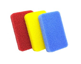 diseno Silicone Sponges (Set of 3 Colors) Odor & Mildew Resistant Durable | Eco Friendly | Zero Waste | Plastic Free