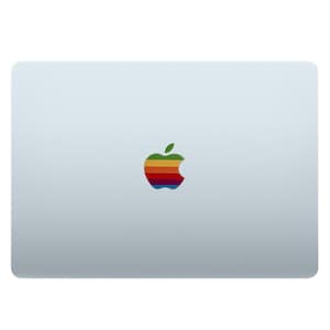 Autocollant vinyle coloré vintage années 80, logo arc-en-ciel rétro pour Apple MacBook Air Pro Neo 13 14 15 16 pouces M1 M2 M3 M4 M5