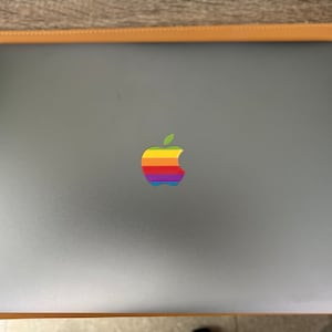 Apple Rainbow 80s' Retro Logo Sticker for MacBook Pro / Air 13 14 15 16 Touch bar M1 M2 M3 Pro Max image 2