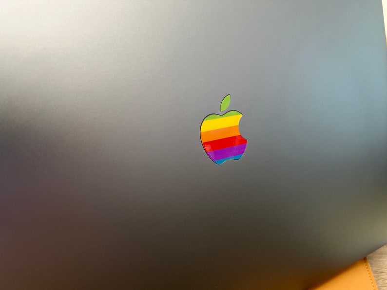 Apple Rainbow 80s' Retro Logo Sticker for MacBook Pro / Air 13 14 15 16 Touch bar M1 M2 M3 Pro Max image 7