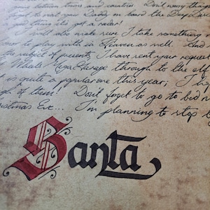 Carta personalizada escrita a mano de Papá Noel