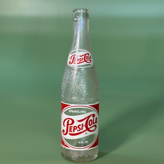 F4 レア 1900年代 ペプシコーラ ボトル 瓶 ペプシコーラボトル – 12液量オンス 透明ガラス、レトロロゴ - Etsy 日本