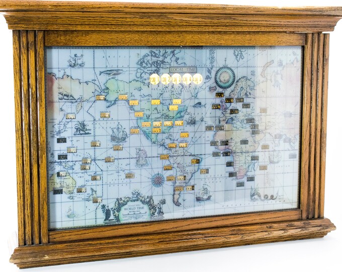 Howard Miller World Time Electric Clock / Vintage Clock / World Clock