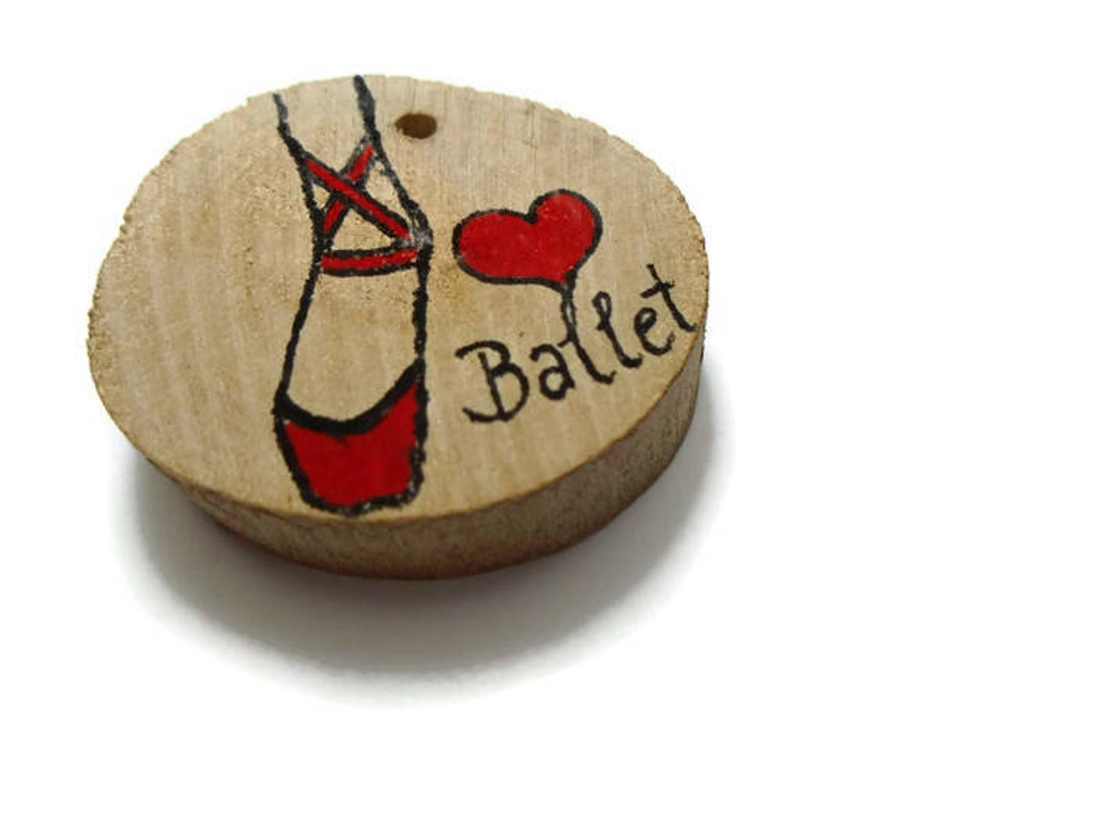 ballet dancer keychain - ballerina gift - wooden ballet dancer - ballet love - dancer gift - ballet shoes - ballet slippers - po