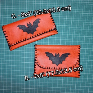 Halloween Mini Clutch Purse Halloween Pouch Halloween Wallet Bat Lovers Gift Gift For Her Halloween Accessories Bat pouch Bag image 6