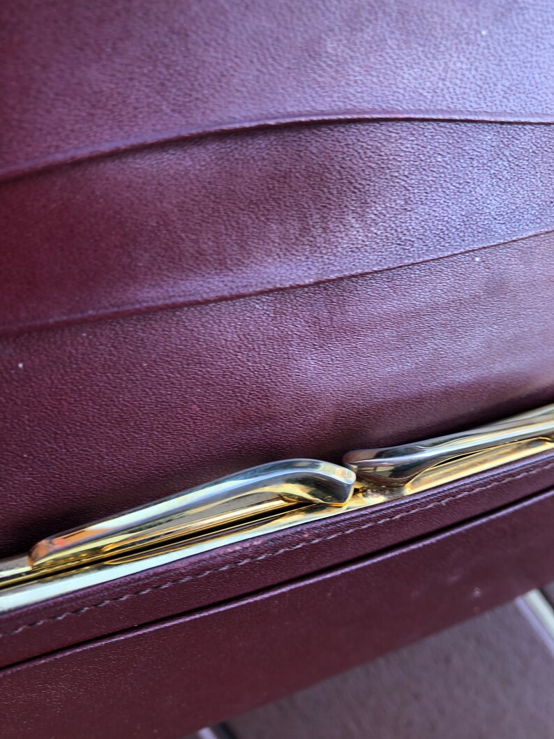 Cartier vintage wallet burgundy leather kisslock wallet made in Spain Cartier vintage accessory wallet image 2