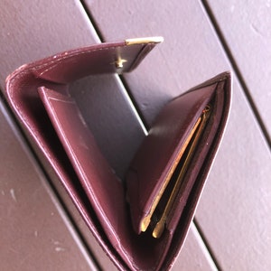 Cartier vintage wallet burgundy leather kisslock wallet made in Spain Cartier vintage accessory wallet image 6