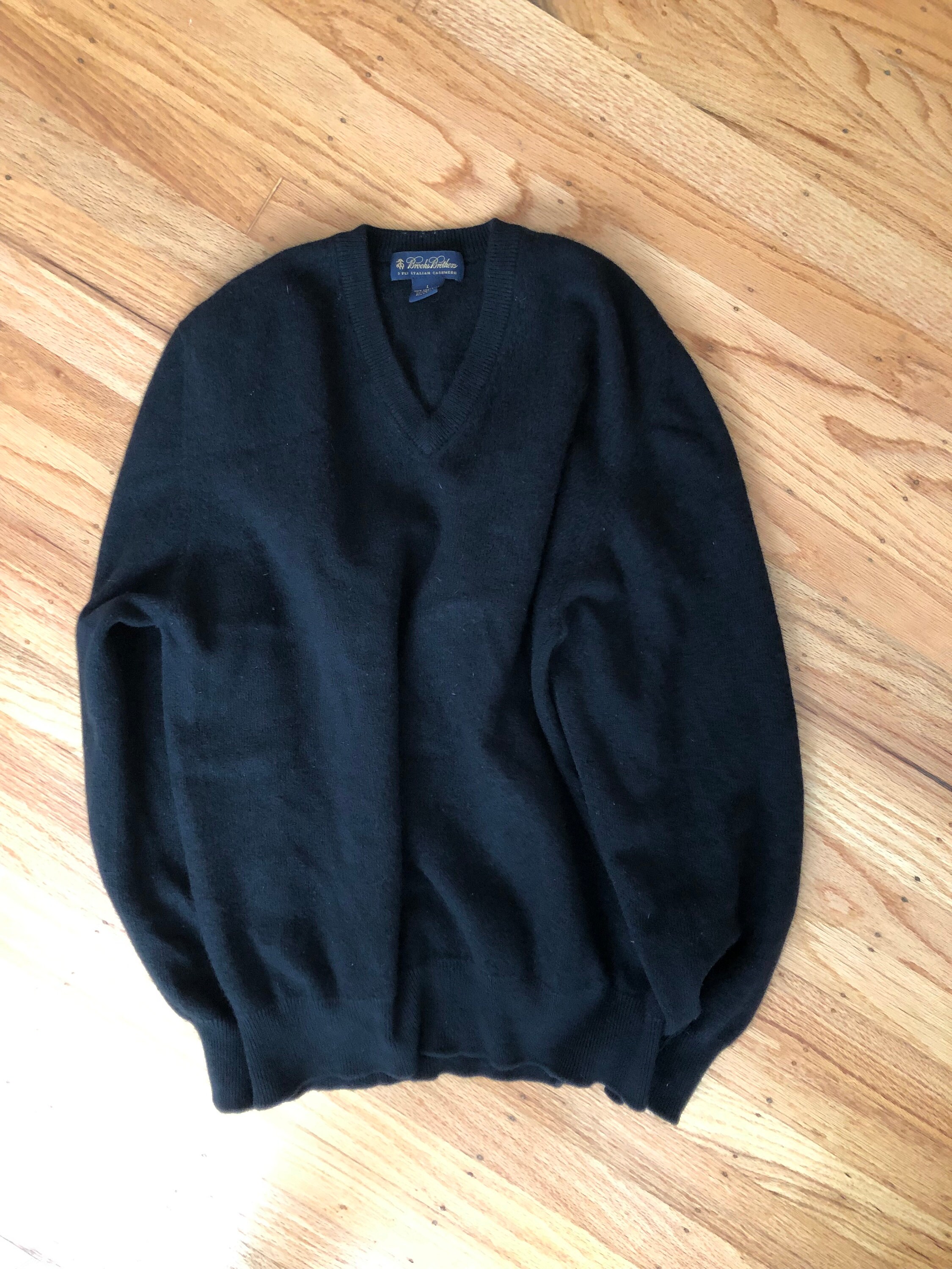 Scotland Cashmere Black Mens Large 