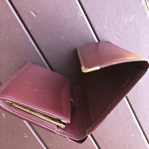 Cartier vintage wallet burgundy leather kisslock wallet made in Spain Cartier vintage accessory wallet image 8