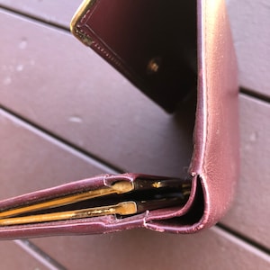Cartier vintage wallet burgundy leather kisslock wallet made in Spain Cartier vintage accessory wallet image 7
