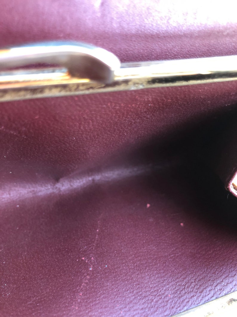 Cartier vintage wallet burgundy leather kisslock wallet made in Spain Cartier vintage accessory wallet image 3