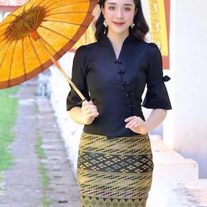 modern lao traditional dress Weave Your Way Through Sinh City!
