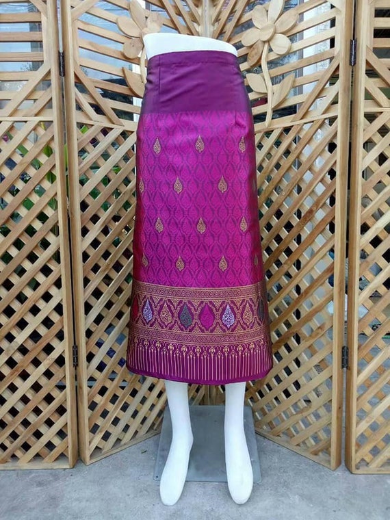 Finished Traditional Lao Sarong Lao Skirt Thai Sarong Thai | Etsy