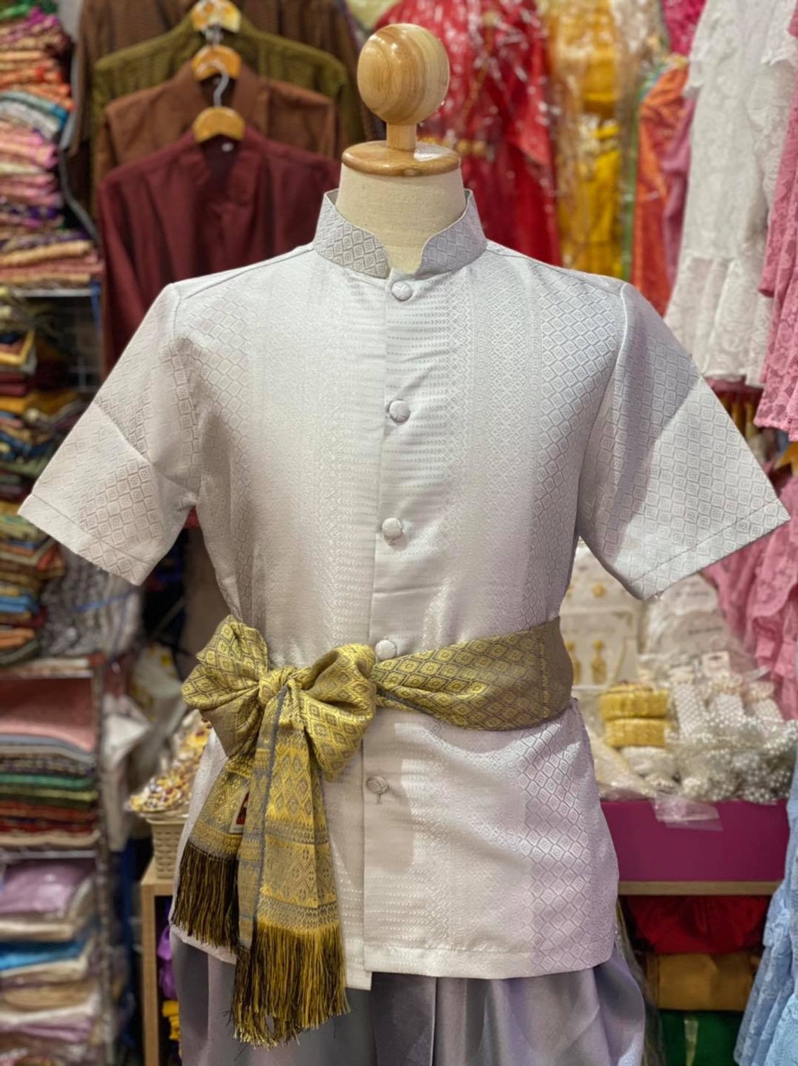 Asian shirt for men khmer clothes khmer dress Thailao Etsy