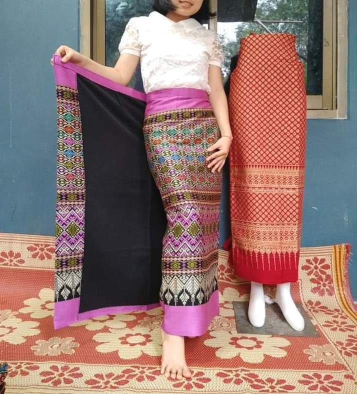 Free Size Boho Wrap Skirt Thai Woven Sarong Cotton Skirt - Etsy