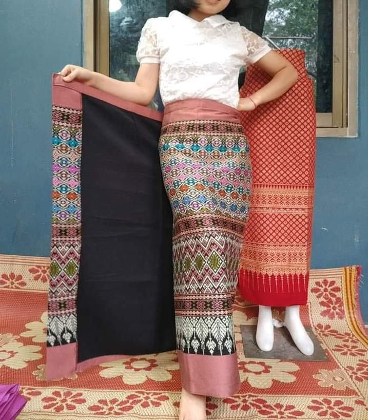 Free Size Boho Wrap Skirt Thai Woven Sarong Cotton Skirt - Etsy