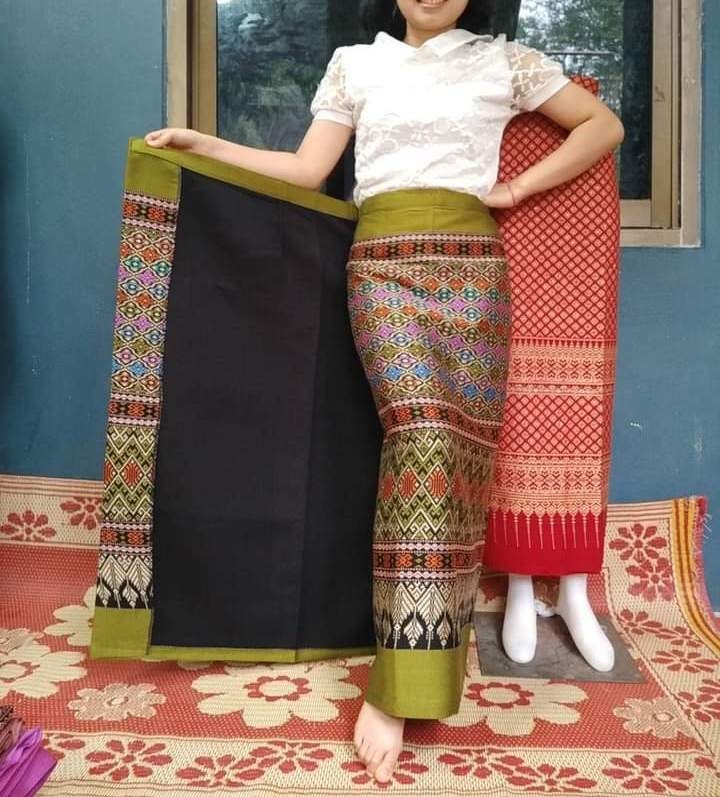 Free Size Boho Wrap Skirt Thai Woven Sarong Cotton Skirt - Etsy